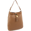 Tommy Hilfiger Tasseled Pebble Flat Bucket Hobo Cafe Au Lait - Hand bag - $178.00 
