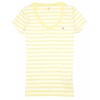 Tommy Hilfiger Women V-neck Striped T-shirt Yellow/White - T恤 - $22.99  ~ ¥154.04