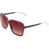 Tommy Hilfiger Women's TH1089S Butterfly Sunglasses Redcrystalblue Frame/Brown Gradient Lens - Sunglasses - $79.23  ~ 68.05€