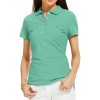 Tommy Hilfiger Womens Pique Short Sleeves Polo Top - T-shirts - $21.52  ~ £16.36