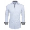 Tom's Ware Mens Classic Slim Fit Contrast Inner Long Sleeve Dress Shirts - Shirts - $19.99 