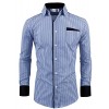 Tom's Ware Mens Classic Slim Fit Vertical Striped Longsleeve Dress Shirt - Long sleeves shirts - $29.99 