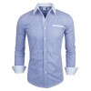 Tom's Ware Mens Classic Vertical Striped Fake Pocket Longsleeve Shirts - Long sleeves shirts - $37.99 