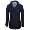 Tom's Ware Mens Stylish Fashion Classic Wool Double Breasted Pea Coat - Outerwear - $74.99 