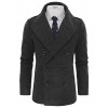 Tom's Ware Men's Stylish Large Lapel Double Breasted Pea Coat - Jacket - coats - $39.99  ~ £30.39
