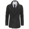 Tom's Ware Men's Stylish Large Lapel Double Breasted Pea Coat - Outerwear - $39.99  ~ £30.39