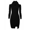 Tom's Ware Women Casual Slim Fit Knit Front Keyhole Sweater Bodycon Dress - Obleke - $31.99  ~ 27.48€