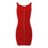 Tom's Ware Women Slim Fit Zip up Bodycon Mini Dress - Dresses - $17.25 