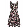 Tom's Ware Womens Casual Fit and Flare Floral Sleeveless Dress - Obleke - $24.99  ~ 21.46€