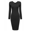 Tom's Ware Womens Casual V-Neck Knit Sweater Bodycon Midi Dress - sukienki - $27.99  ~ 24.04€