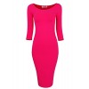 Tom's Ware Womens Classic Slim Fit Bodycon Midi Dress - sukienki - $16.99  ~ 14.59€
