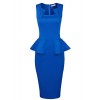 Tom's Ware Womens Classy Neck Detail Sleeveless Zip-up Midi Dress - Dresses - $35.99 