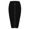Tom's Ware Womens Stylish Exposed Front Zip Stretchy Pencil Skirt - スカート - $27.99  ~ ¥3,150