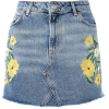 TopShop Moto Floral Stud Mini Skirt - Gonne - 