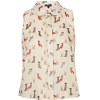 Topshop Dog Print Sleeveless shirt - Koszule - krótkie - 