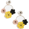 Topshop Flower Drop Hoop Earrings - Uhani - £15.00  ~ 16.95€