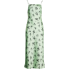 Topshop Green Floral Satin Slip - Obleke - 