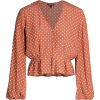 Topshop Orange Blouse - Long sleeves shirts - 