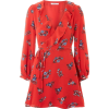 Topshop Red Floral Dress - Kleider - 