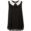 Topshop blouse in black and white - Koszulki bez rękawów - 