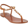 Tory Burch Emmy Pearly Beaded Flat Sanda - Sandals - 