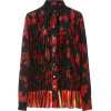Tory Burch Floral-Print Pleated Satin Sh - 长袖衫/女式衬衫 - 