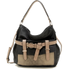 Tosca Belted Snake-skin Handbag Black - Hand bag - $34.95 