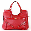 Tosca Croco Trim Satchel Handbag Red - Hand bag - $39.95 