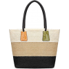 Tote Bag in White Beige and Black  - Hand bag - 