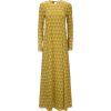 Trapezio Printed Satin Maxi Dress - Obleke - 