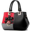 Tri Color Combination Faux-Leather Tote - Clutch bags - 