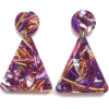 Triangle Drop Earrings - Uhani - 