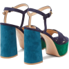 Tri-colour 70 suede platform sandals £57 - サンダル - 