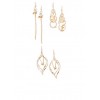 Trio of Metallic Glitter Drop Earrings - Earrings - $5.99  ~ £4.55