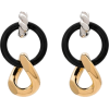 Triple Hoop Brass Earrings - Aretes - 
