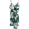 Tropical Printed Waist Tied Dress - ワンピース・ドレス - $27.99  ~ ¥3,150