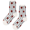 'Tulle' Stripe Sheer Crew Socks - Pozostałe - 