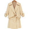 Turndown Collar Trench Coat - Jacket - coats - $35.00 