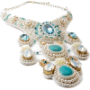Turquoise Beaded Wedding Necklace - Colares - 