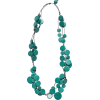 Turquoise Multi Circle Disc Necklace - Necklaces - $35.00  ~ £26.60