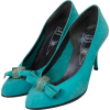 Turquoise Suede 1980s Pumps by Seducta - Classic shoes & Pumps - 
