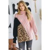 Turtle Neck Color Block Cutout Sweater - Puloverji - $56.65  ~ 48.66€