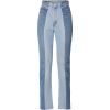Twin two-tone high-rise straight-leg jea - Jeans - 