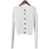 Twisted woven hollow long-sleeved sweate - Cardigan - $35.99  ~ £27.35