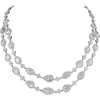 Two Row Multi Shape Diamond Necklace - Naszyjniki - 