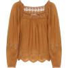 ULLA JOHNSON Gilda cotton and linen top - Camisa - longa - 