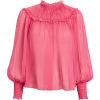 ULLA JOHNSON Arabella Silk Pleated Blous - Hemden - lang - 