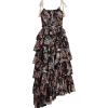ULLA JOHNSON Estela Ruffled Batik Poplin - sukienki - 
