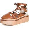 ULLA JOHNSON brown & neutral platform - Sandały - 