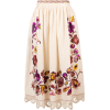 ULLA JOHNSON embroidered floral full ski - Skirts - 